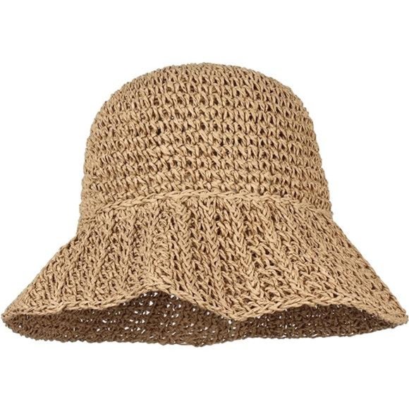 Foldable Wide Brim Colorful Crochet Straw Hat, UPF 50+ Summer for Women main image 4